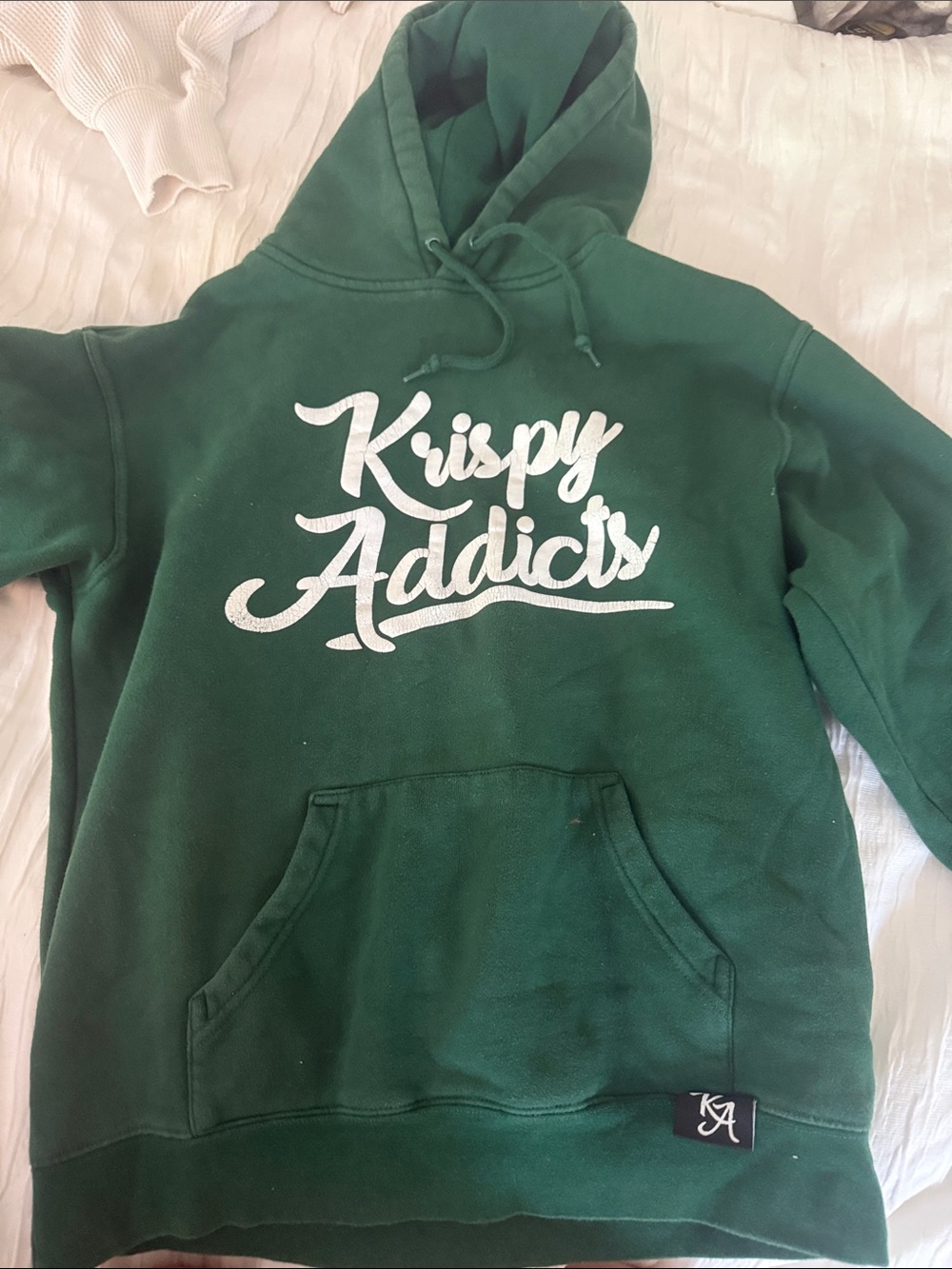 Krispy Addicts Green Pullover Hoodie